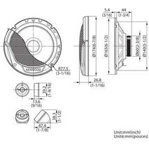 Автоакустика Kenwood KFCE170P