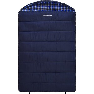 Спальный мешок Jungle Camp Glasgow Double, двухместный, с фланелью, цвет синий 70962