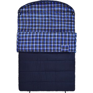 фото Спальный мешок jungle camp glasgow double, двухместный, с фланелью, цвет синий