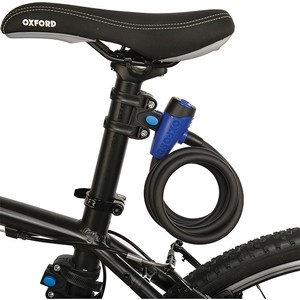фото Велосипедный замок oxford cable 12, троссовый, 12 мм х 1800 мм, цвет черный
