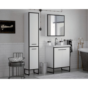 Мебель для ванной Corozo Айрон 70 черная/белая