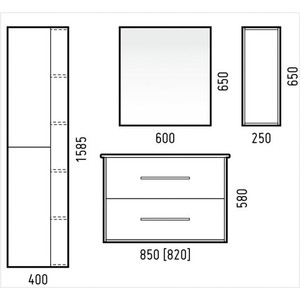 Шкаф подвесной Corozo Гольф 25 антик (SD-00000364)