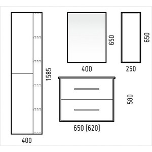 Шкаф подвесной Corozo Гольф 25 сонома (SD-00000365)