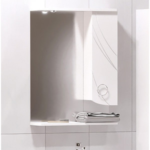 Зеркальный шкаф Corozo Ультра Флора 55/С белый (SD-00000301) зеркало шкаф corozo мирра 105х81 белый sd 00001545