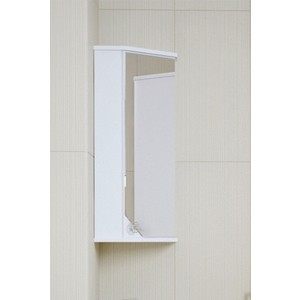 Зеркальный шкаф Corozo Флоренция 40 угловой, белый (SD-00000018) зеркальный шкаф corozo айрон 70 черная белая sd 00000408