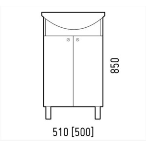 фото Тумба под раковину corozo эконика 50 белая (sd-00000467)
