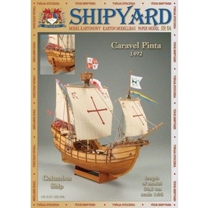 Сборная картонная модель Shipyard каравелла Pinta (№64), масштаб 1:96