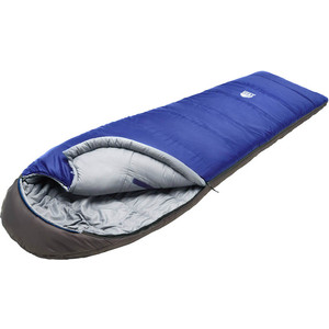 фото Спальный мешок trek planet breezy, кокон-одеяло, трехсезонный, правая молния, синий/серый
