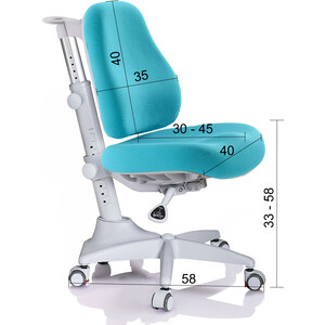 Комплект мебели (стол+полка+кресло+чехол) Mealux EVO Evo-50 G (Evo-50 G + Y-528 KBL) белая столешница/ пластик серый