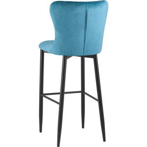 фото Стул барный stool group лилиан вельвет темно-бирюзовый mc151b velvet hlr-59 dual