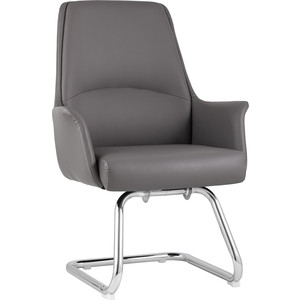 фото Кресло для посетителей topchairs viking серое c025 dl001-22 + c025 legs