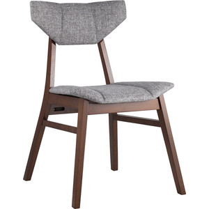 фото Стул обеденный stool group tor массив гевеи цвет орех/сидение серое lw1903 bz-9 grey