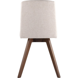 фото Стул обеденный stool group marta массив гевеи цвет орех/сидение светло-серое lw1902 bz12-light brown