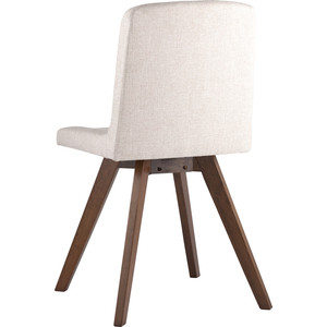 фото Стул обеденный stool group marta массив гевеи цвет орех/сидение светло-серое lw1902 bz12-light brown