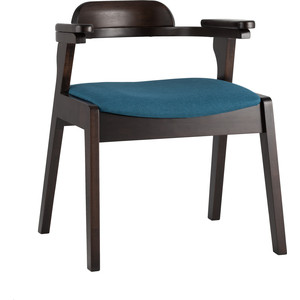 фото Стул обеденный stool group vincent массив гевеи (эспрессо) мягкое сидение синее mh32020 apple-7 blue