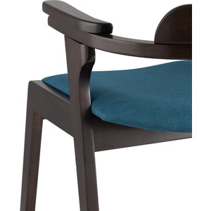 фото Стул обеденный stool group vincent массив гевеи (эспрессо) мягкое сидение синее mh32020 apple-7 blue