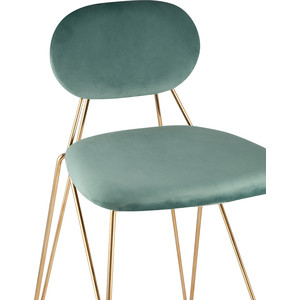 фото Стул полубарный stool group элис вельвет мятный fdc8001 mint fut-70