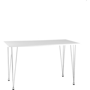 фото Стол обеденный stool group karapiro 120 белый/хромированные ножки