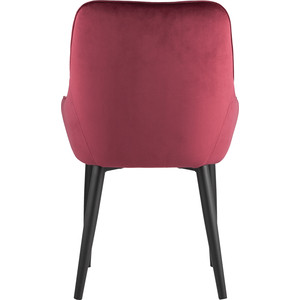 фото Стул stool group диана вельвет бордовый/ножки металл черный матовый mc101-2 velvet hlr-38