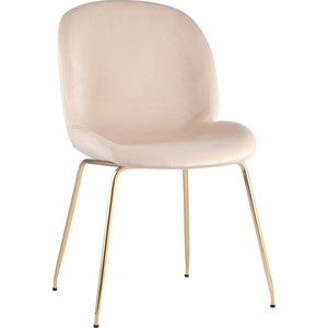 фото Стул stool group турин бархат бежевый/золотые ножки 8329 velvet beige