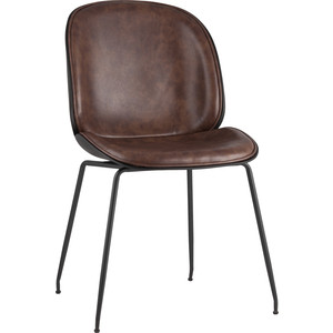 фото Стул stool group турин коричневая экокожа/черные ножки 8329 pu brown