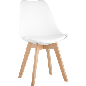 фото Стул stool group frankfurt белый/деревянные ножки y863 white