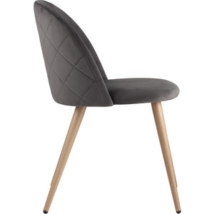 фото Стул stool group лион вельвет с ромбами серый zomba velvet grey diamon