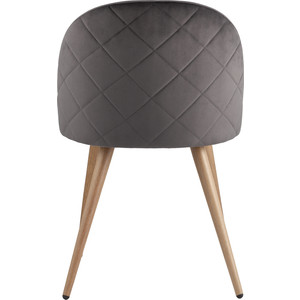 фото Стул stool group лион вельвет с ромбами серый zomba velvet grey diamon