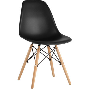 фото Стул stool group eames черный/деревянные ножки rico black dual