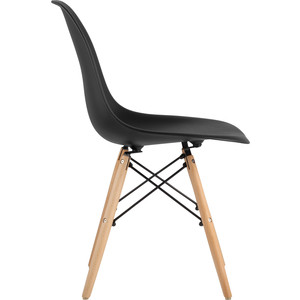 фото Стул stool group eames черный/деревянные ножки rico black dual