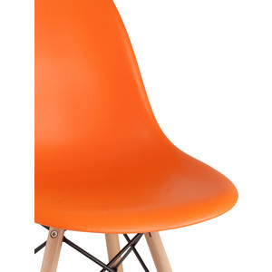 фото Стул stool group eames оранжевый/деревянные ножки 8056pp orange