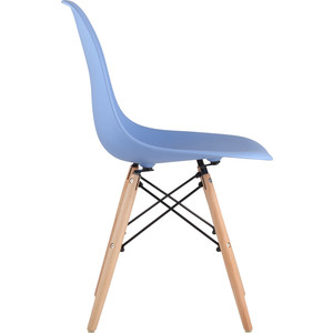 фото Стул stool group eames голубой/деревянные ножки 8056pp light blue 60202