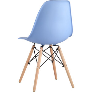 фото Стул stool group eames голубой/деревянные ножки 8056pp light blue 60202