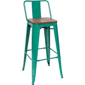 

Стул барный Stool Group Tolix со спинкой аквамарин + темное дерево YD-H765E-W 6016, Tolix со спинкой аквамарин + темное дерево YD-H765E-W 6016