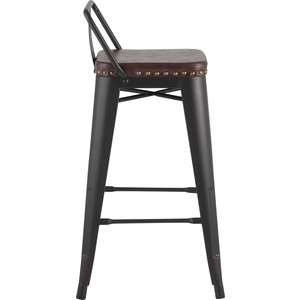 фото Стул полубарный stool group tolix soft черный матовый lf626a matte black 3474 + pu7005