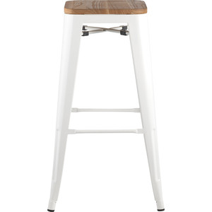 Стул барный Stool Group TOLIX белый глянцевый+светлое дерево YD-H765-W LG-02 TOLIX белый глянцевый+светлое дерево YD-H765-W LG-02 - фото 2