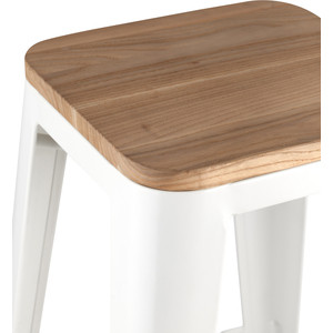 Стул барный Stool Group TOLIX белый глянцевый+светлое дерево YD-H765-W LG-02 TOLIX белый глянцевый+светлое дерево YD-H765-W LG-02 - фото 3