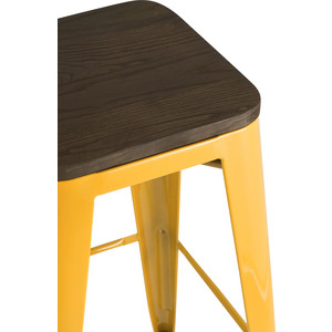 Стул барный Stool Group Tolix желтый глянцевый + темное дерево YD-H765-W LG-06 Tolix желтый глянцевый + темное дерево YD-H765-W LG-06 - фото 3