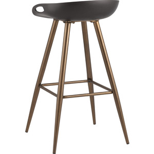 фото Стул барный stool group флэш черный/бронзовые ножки fiyan black&bronze