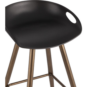 фото Стул барный stool group флэш черный/бронзовые ножки fiyan black&bronze