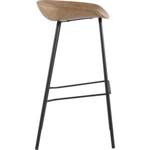 фото Стул барный stool group турин бежевая экокожа/черные ножки 8319tb beige