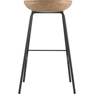 фото Стул барный stool group турин бежевая экокожа/черные ножки 8319tb beige