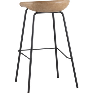 фото Стул барный stool group турин бежевая экокожа/черные ножки 8319tb beige