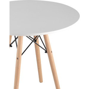 фото Стол круглый stool group eames dsw d70 белый/деревянные ножки z-230/70