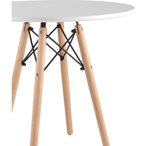 фото Стол круглый stool group eames dsw d70 белый/деревянные ножки z-230/70