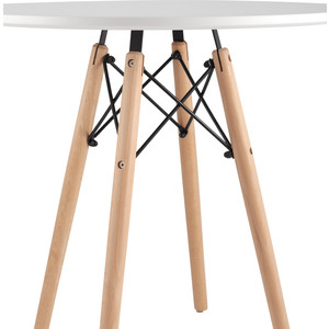 фото Стол круглый stool group eames dsw d70 белый/деревянные ножки z-230/70