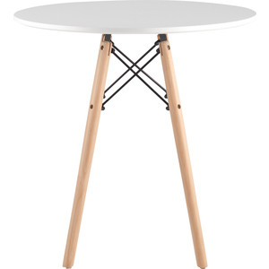 фото Стол круглый stool group eames dsw d70 белый/деревянные ножки z-230/70