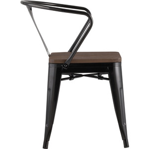 фото Стул stool group tolix arms soft с подлокотниками черный матовый lf718h matte black 3474 + pu7005