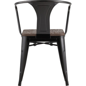 фото Стул stool group tolix arms soft с подлокотниками черный матовый lf718h matte black 3474 + pu7005