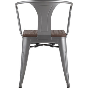 фото Стул stool group tolix arms soft с подлокотниками серебристый lf718h grey 7083 + pu7002